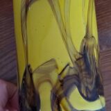 Yellow glass vase