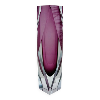 Vase Sommerso en verre de Murano soufflé, Italie 1970