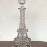 Eiffel Tower shaped candlesticks made by the Portieux crystal factory