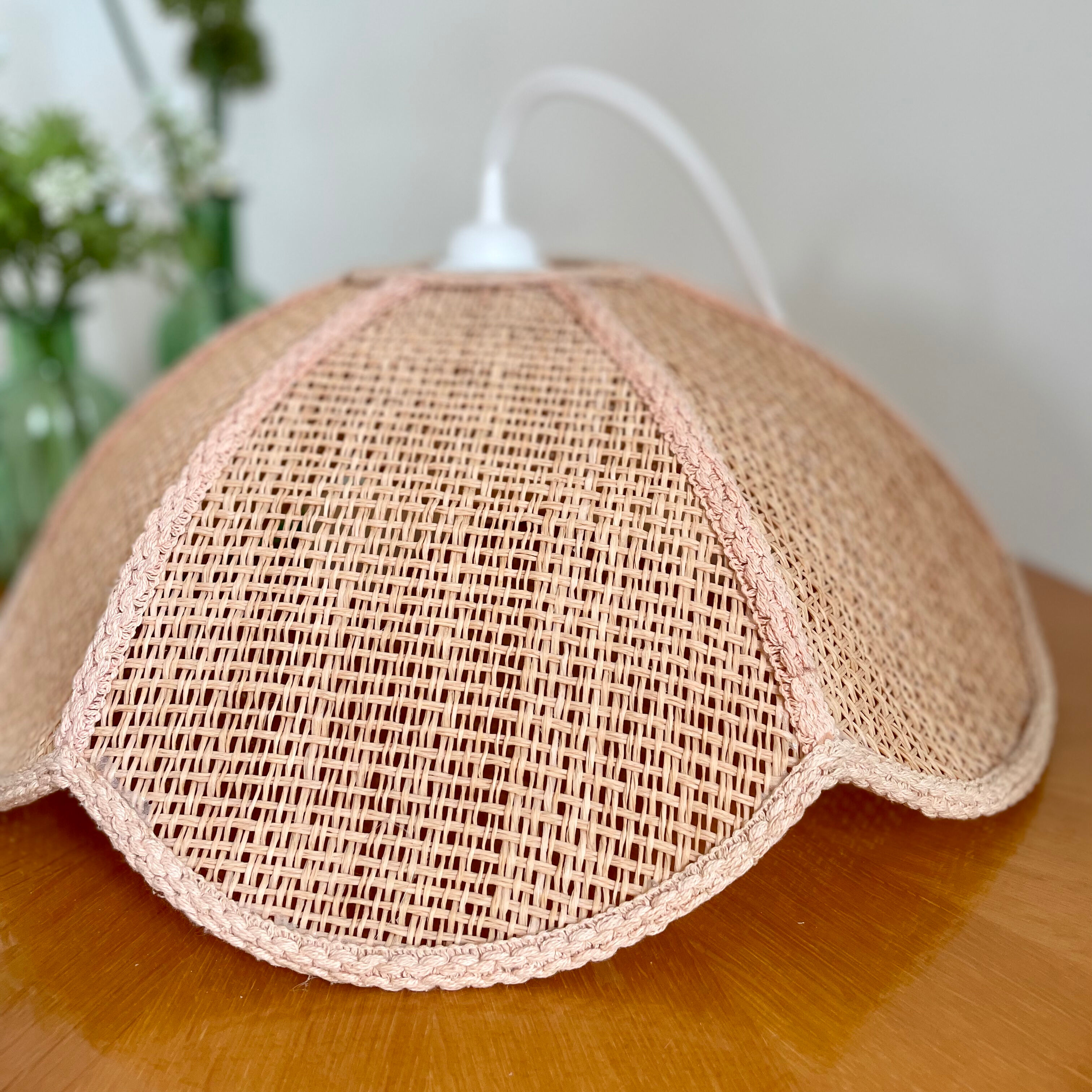 Suspension Rattan Vintage Rose Salmon