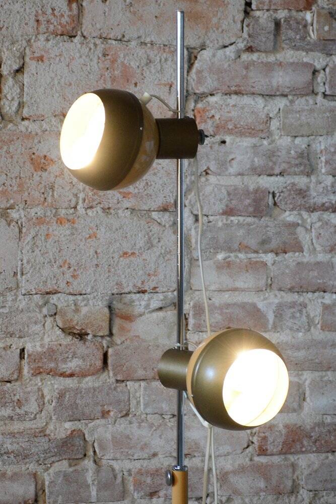 Mid-Century Floor Lamp in Metal attributed to Drukov, Czech, 1970s