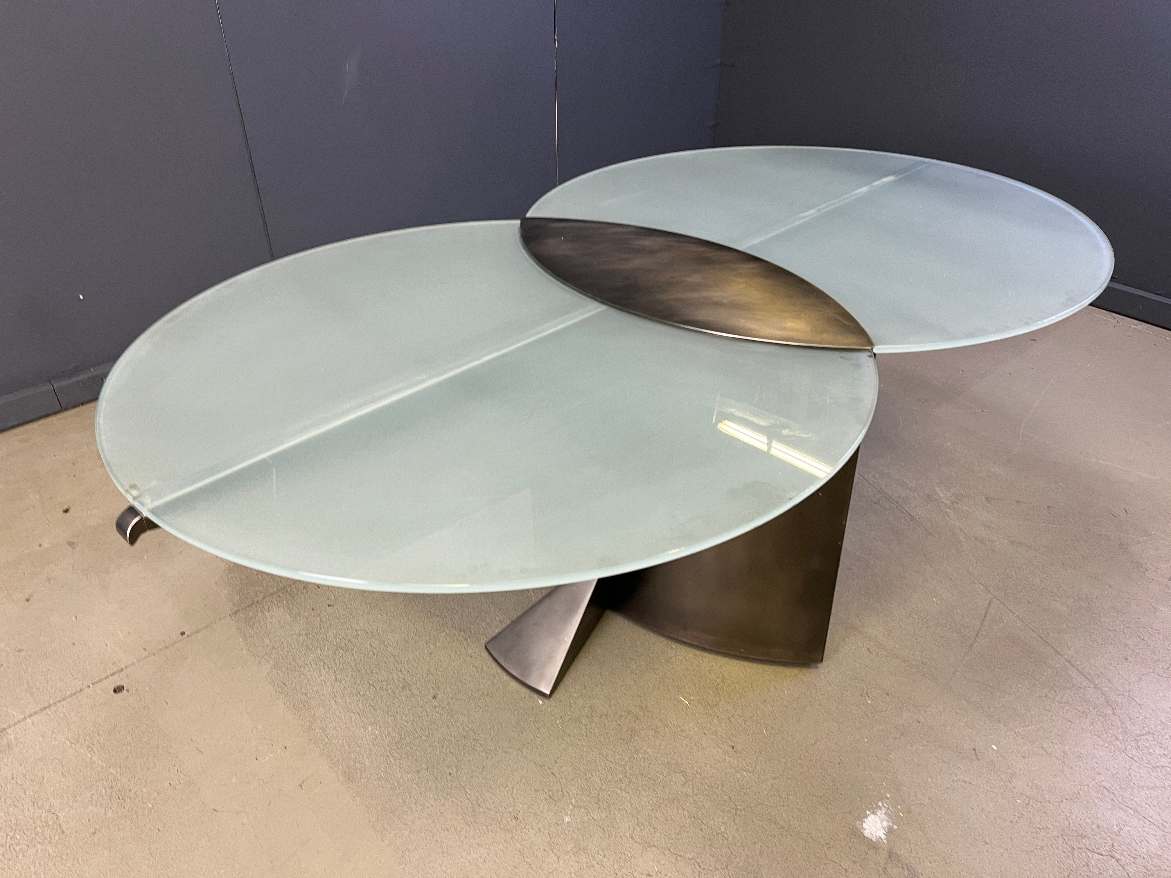 Postmodern dining table by Belgochrom, 1980s