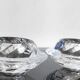 Pair of candlesticks "Hvidovre" in crystal - Royal Copenhagen