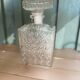 Old molded glass whiskey bottle