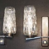Pair of wall lights from the 1950s-1960s with a push switch