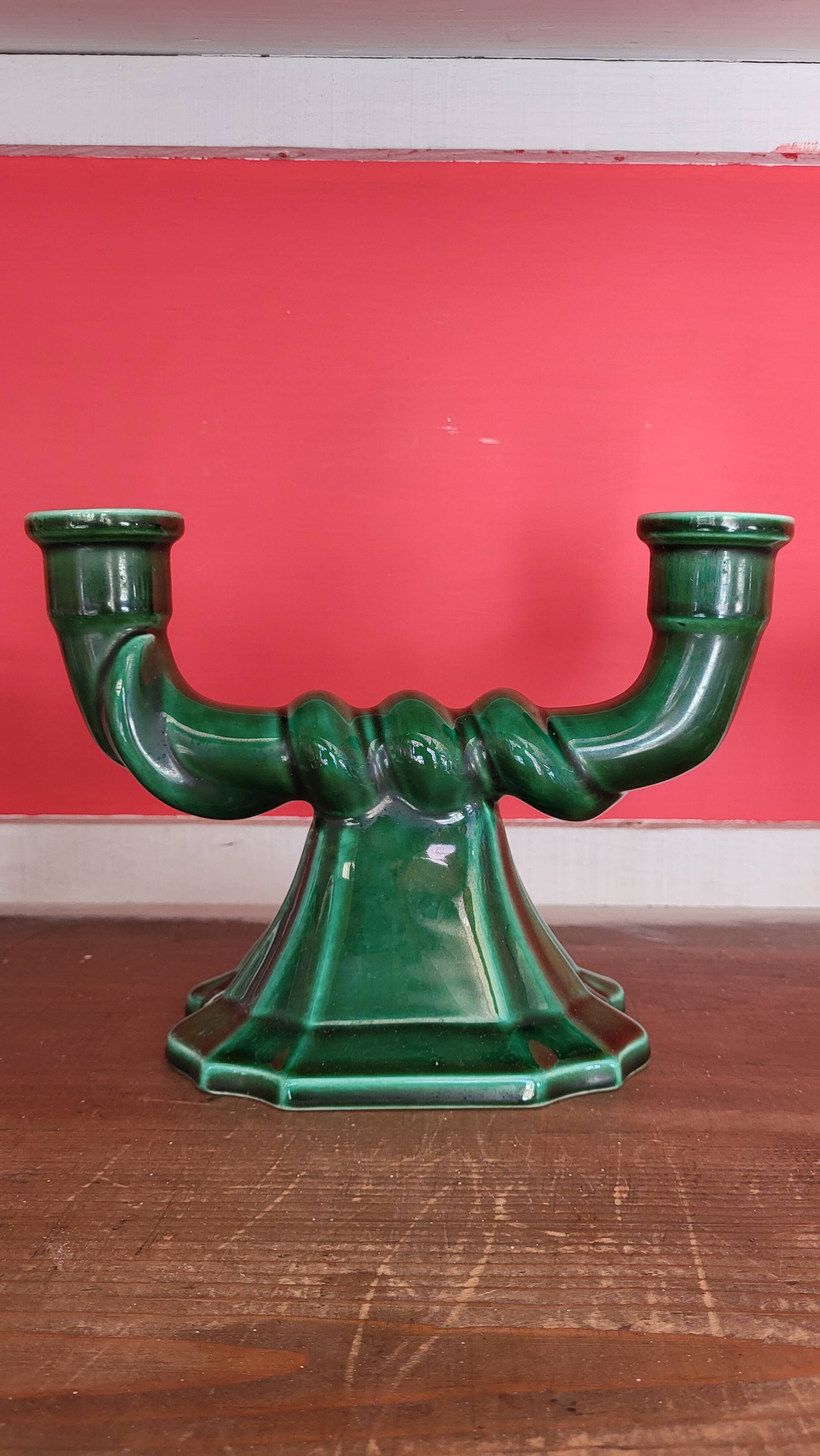 Gien earthenware candle holder