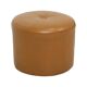 Round Vintage Pouf Camel Brown Skai Faux Leather