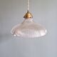 Suspension Holophane in ribbed transparent glass, 1930s