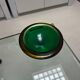 Murano Glass Bowl in Emerald Green and Yellow, Italy, 1965