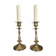 Pair of solid brass candle holders