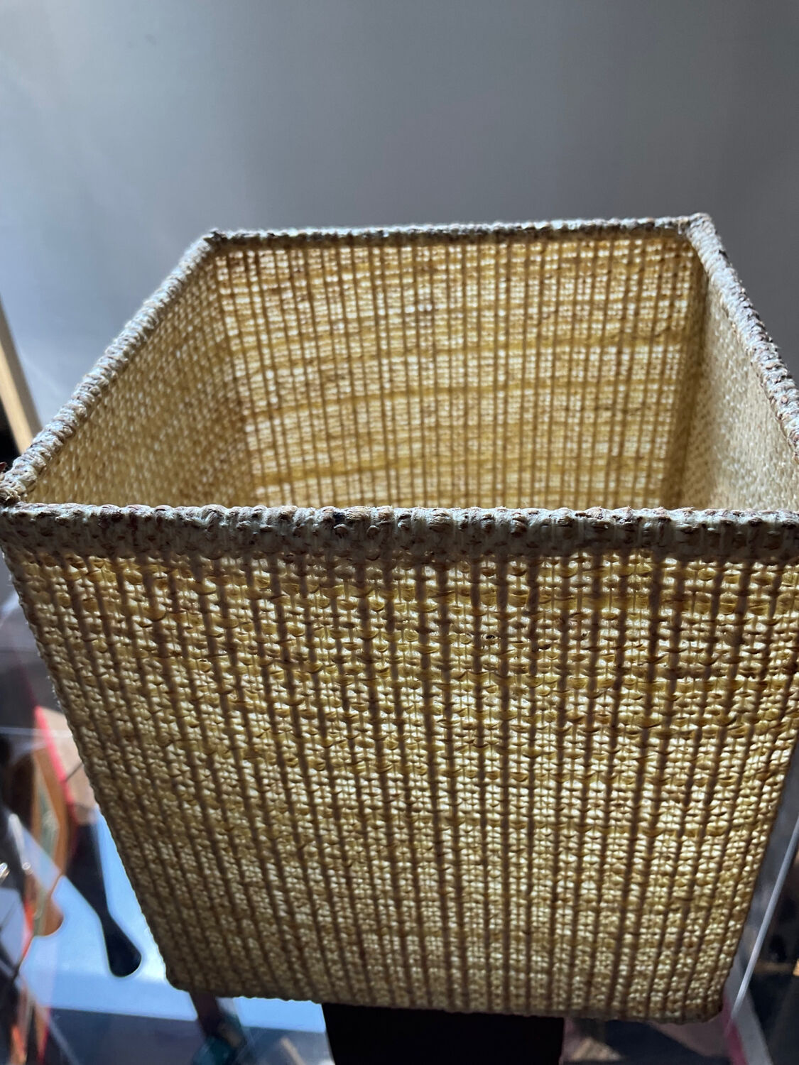 Scandinavian lamp in teak and rope years 60-70