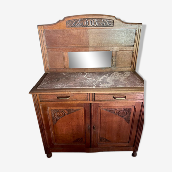 Buffet art déco avec plaque en marbre