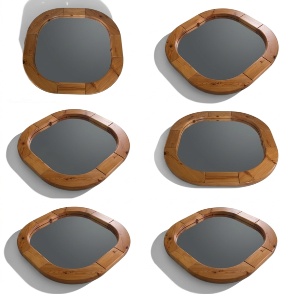 Miroir Vintage IKEA – Modèle Rare en Pin – Circa 1970