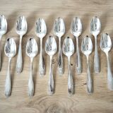 Set of 12 small silver spoons Art Deco