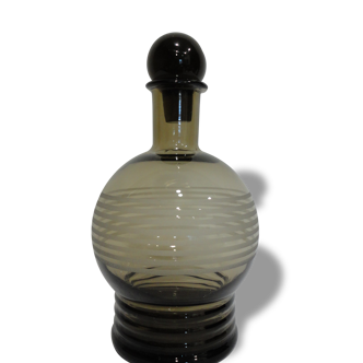 Carafe vintage verre fumé