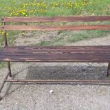 Bench of the 50s in iron and wood