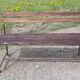 Banc des années 50 en fer et bois