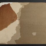 Tableau peinture huile sur carton paysage champêtre début XXème