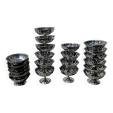 Set of 22 stainless steel cups