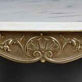 Marble and brass coffee table, Louis XV style – mid 20th century