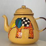 Enamelled sheet metal tea set