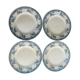 Lot of 4 flat plates Iron earth, model La Vallière of ST Amand