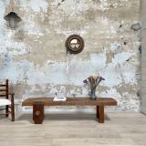 Primitive solid wood coffee table.