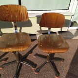 Set of 6 adjustable workshop pfaff chairs swivel sewing