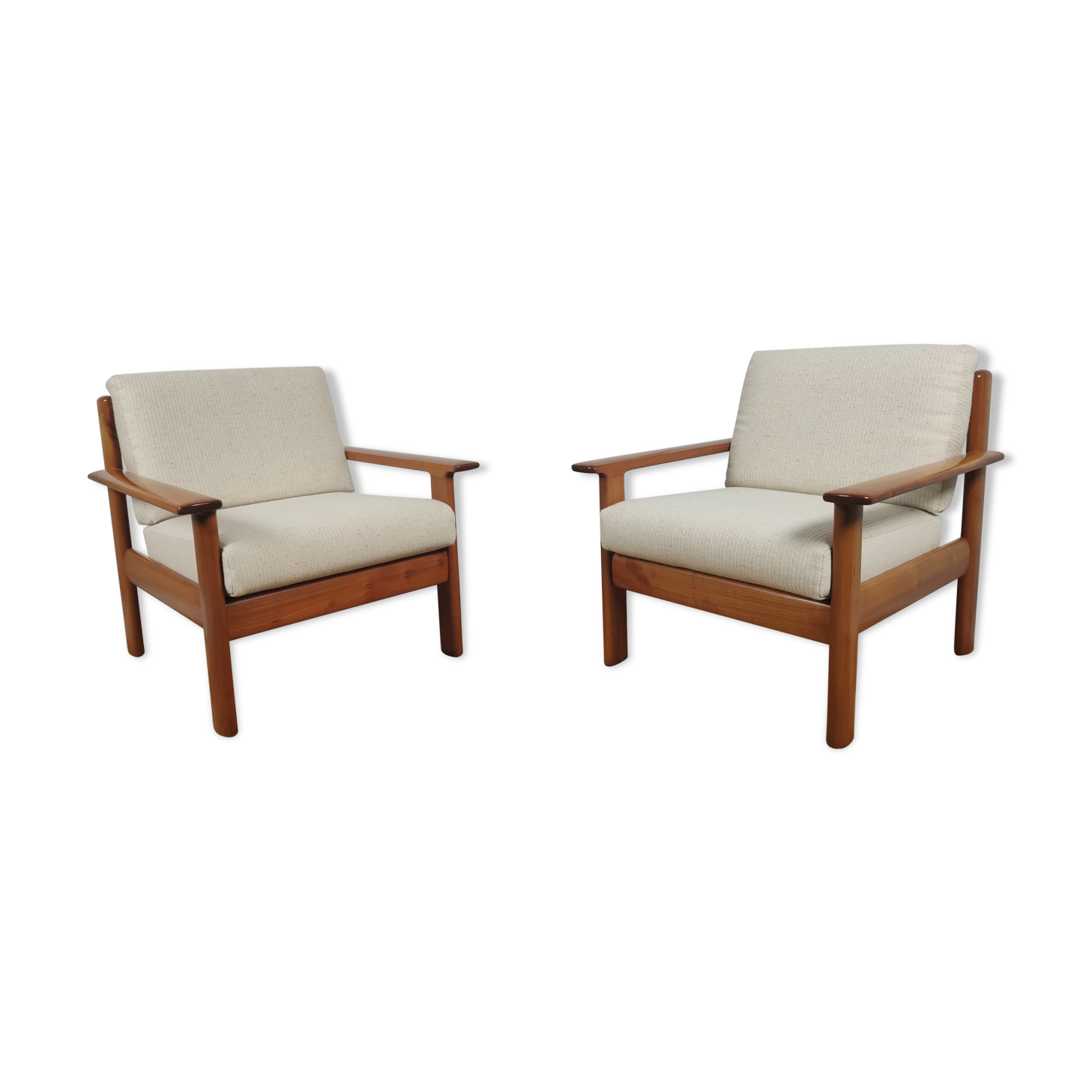 Paire de fauteuils vintage scandinave années 60