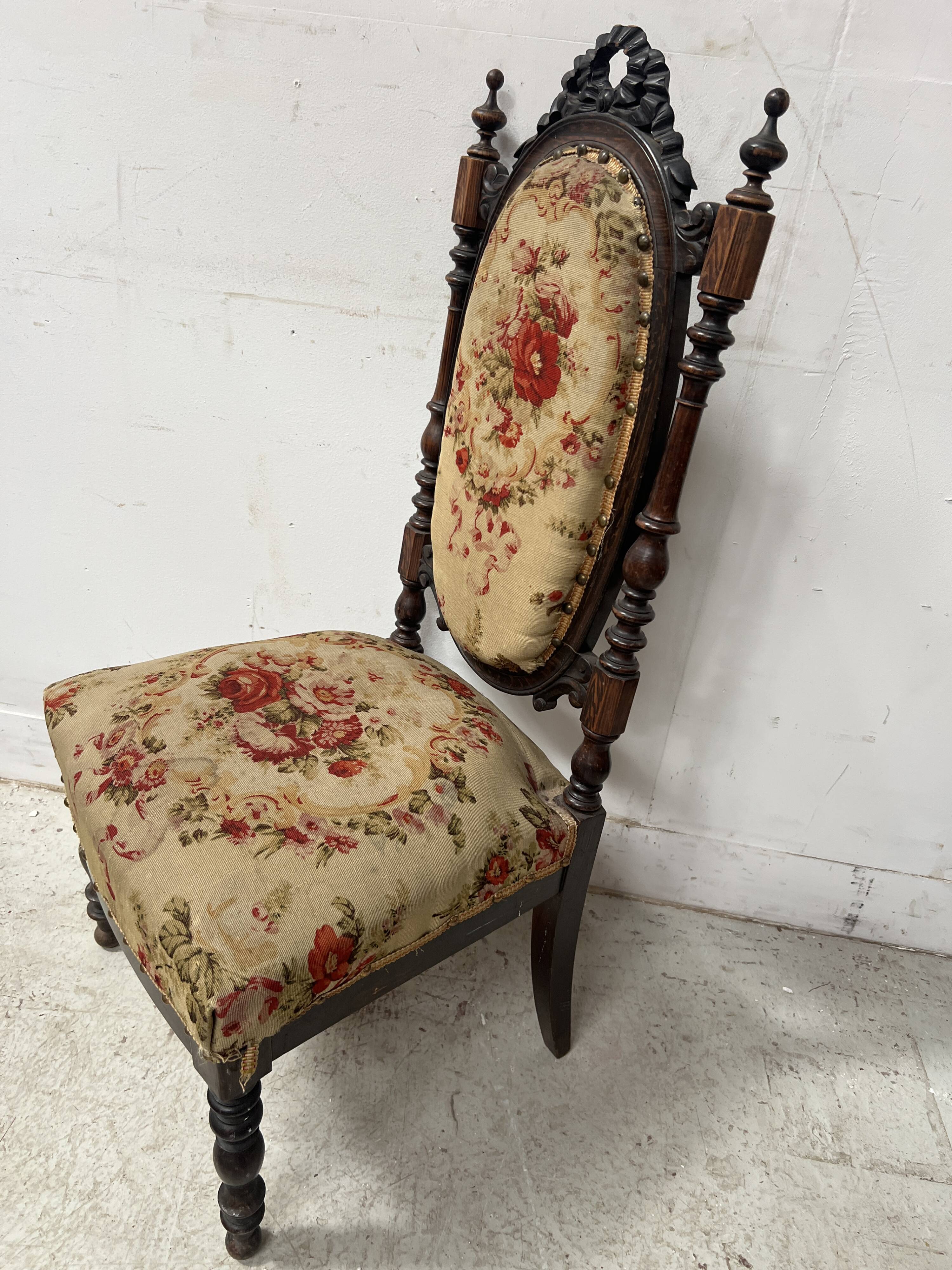 Napoleon III period armchair in solid wood