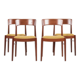 4 dining chairs in teak by Henning Kjaernulf for Korup Stolefabrik 1960s
