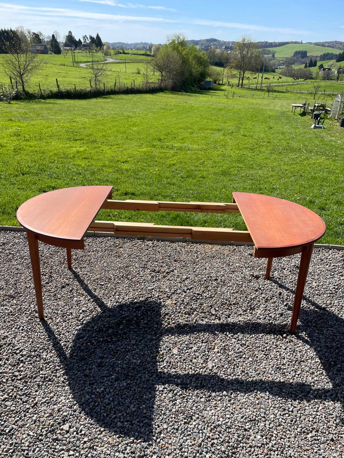 Vintage Danish Round Teak Table