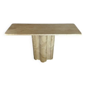 Italian design travertine console from the 70s