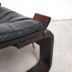 Pair of Kroken armchairs in black leather