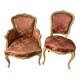 Bergère armchair and chair