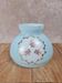 Antique lampshade in blue opaline with rose decoration.