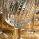 6 clear glass champagne flutes in very good condition