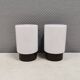 A set of vintage Wall Lamps in ABS Plastic and White Glass, Finland 1980s