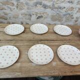 Six assiettes à dessert Gien