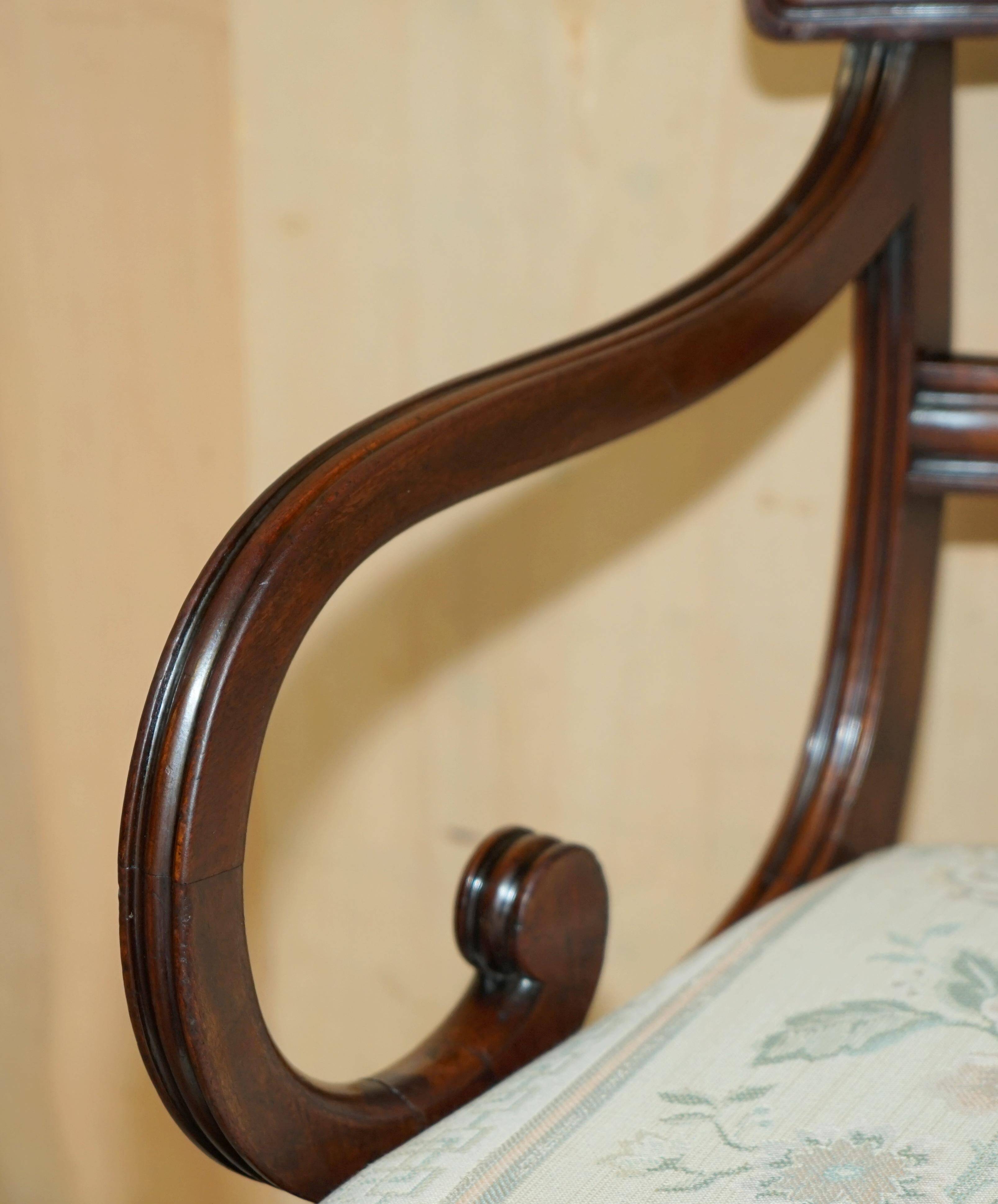 Fauteuil de bureau vintage style Regency Gillows