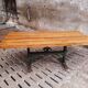 Industrial dining table oak on a workbench frame