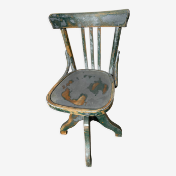 Chaise dactylo bois vintage