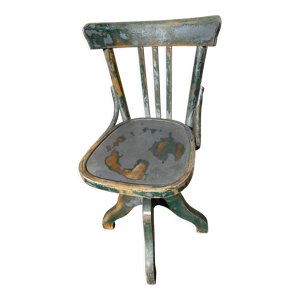 Chaise dactylo bois vintage
