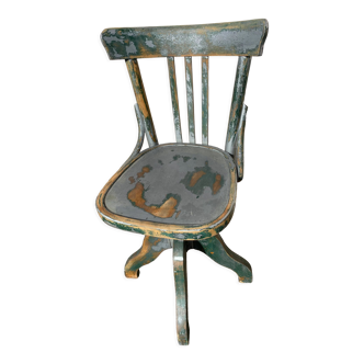 Chaise dactylo bois vintage