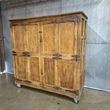 Antique baker's cabinet / fermentation cabinet on wheels