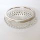 Silver rimmed glass empty pocket