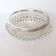 Silver rimmed glass empty pocket