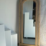 Rattan foot mirror with braces H:2m