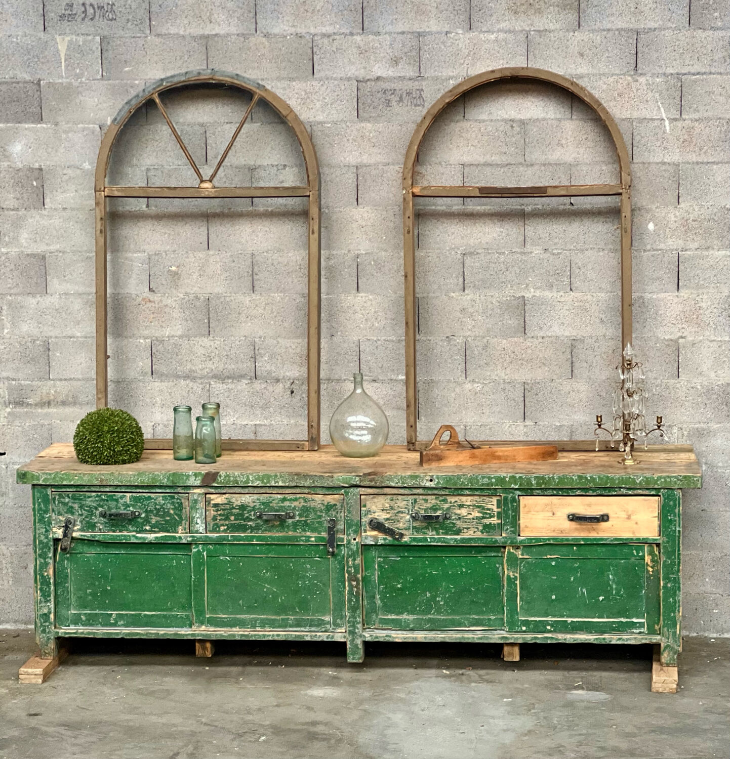 Old industrial workbench