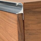 Vintage rosewood chest of drawers aluminum and chrome 1960